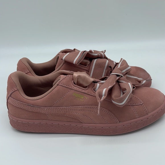 Puma Suede Heart Satin II Women's Shoes Cameo Brown-Cameo Brown 364084-03 - Picture 6 of 10